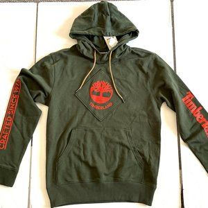 Timberland Men's Pullover Logo BADOINK Hoodie TBOA29FDU31 OLIVE Size Small  NWT